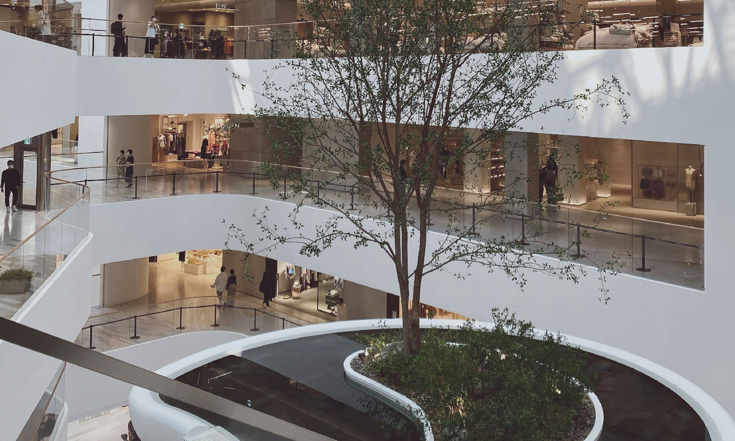 Inside Hyundai Department Store.